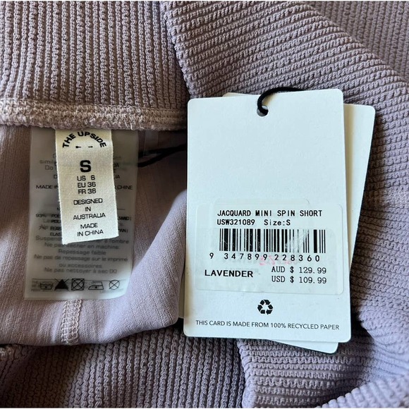 The Upside Jacquard Mini Spin Shorts in Lavender Size Small - Picture 10 of 12